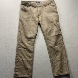 Peter Millar Crown Crafted Wool Alpine Flannel 5 Pocket Stretch Pants Brown 34